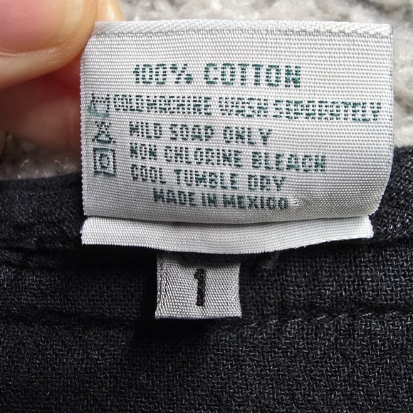 Oh My Gauze‎ Womens Cotton Pullover Top Size 1 S/M Black Lagenlook Boho READ - Picture 6 of 11